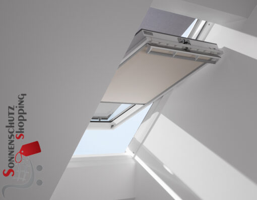 Verdunkelungsrollo + Markise Velux DOP Dekor beige