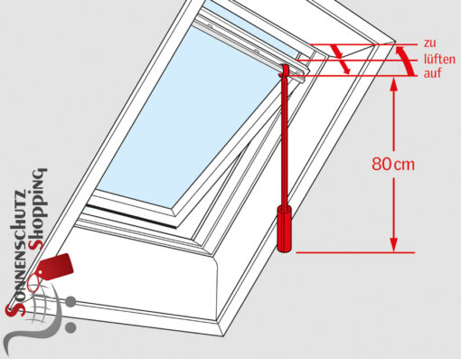 Velux Bedienstange klein ZCZ 080 für Schwingfenster